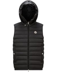 Moncler - Logo Patch Zip-Up Padded Vest - Lyst