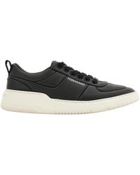 Ferragamo - Ferragamo Logo Printed Lace-Up Sneakers - Lyst