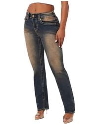 True Religion - Ricki Vintage Wash Big T Relaxed Jean - Lyst