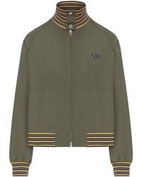 Prada - Triangle-Logo Zipped Jacket - Lyst