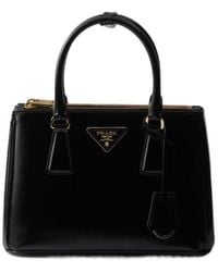 Prada - Galleria Small Patent Saffiano Leather Bag - Lyst
