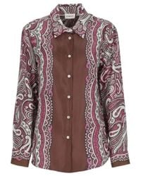 P.A.R.O.S.H. - Silk Shirt Paisley Pattern Tailored Long Sleeves - Lyst