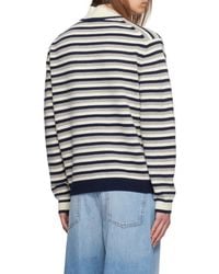 Maison Kitsuné - Fox Head Intarsia Striped Jumper - Lyst
