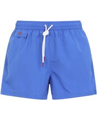 Kiton - Elastic Waist Drawstring Swim Shorts - Lyst
