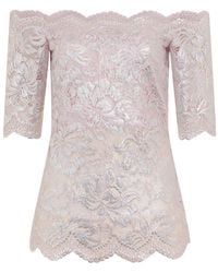 Rabanne - Scalloped Edge Lace Top - Lyst