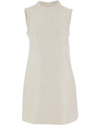 Self-Portrait - Boucle Embellished Trim Mini Dress - Lyst