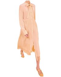 Ulla Johnson - Aviana Long Sleeve Pleated Shirt Dress - Lyst