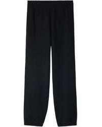 Burberry - Check Label Cotton Jogging Pants - Lyst