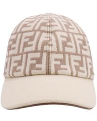 Fendi - Ff Motif Raffia Baseball Cap - Lyst
