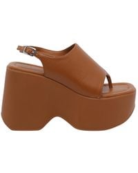 Vic Matié - Platform Peep-Toe Heeled Sandals - Lyst