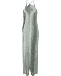 Cult Gaia - Satin-Trimmed Mesh Gown - Lyst