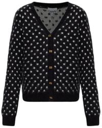 Ganni - Polka Dot Patterned Cardigan - Lyst