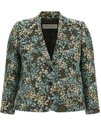 Dries Van Noten - Bamis Floral Jacquard Buttoned Blazer - Lyst