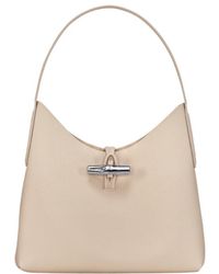 Longchamp - Medium Roseau Leather Shoulder Bag - Lyst