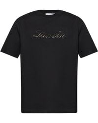 Lanvin - Logo Denim T-Shirt - Lyst
