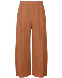 Pleats Please Issey Miyake - Pleats Please Issey Miyake Pleated Wide-Leg Pants - Lyst