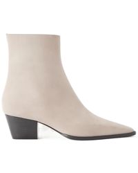 Manolo Blahnik - Suede Pointed-Toe Ankle Boots - Lyst