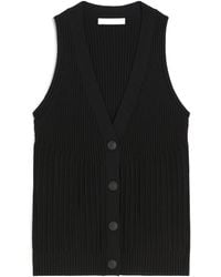 Max Mara - Cotton Yarn And Viscose Crepe Gilet - Lyst