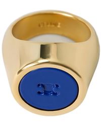 Celine - Triomphe Signet Ring - Lyst