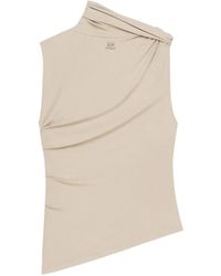 Courreges - Courrèges Draped Asymmetric Jersey Top - Lyst