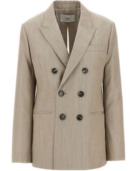 Ami Paris - Double-Breasted Split Blazer - Lyst