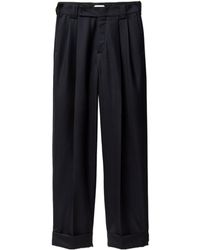 Versace - Pinstripe Twill Oversized Pants - Lyst