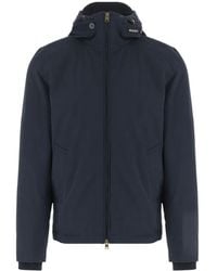 Woolrich - Hooded Zip-Front Coat - Lyst