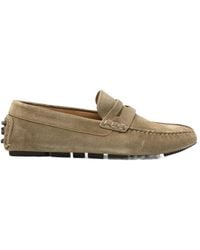 Emporio Armani - Suede Penny Loafers - Lyst