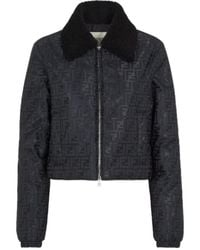 Fendi - Ff Motif Short Padded Jacket - Lyst