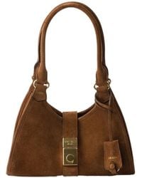 Prada - Small Suede Tote Bag - Lyst