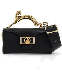 Lanvin - Logo Plaque Foldover Top Crossbody Bag - Lyst