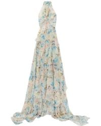 McQueen - Wallpaper Floral Evening Dress - Lyst