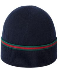 Gucci - Striped Ribbed Beanie - Lyst