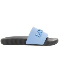 Lanvin - Logo Detailed Slip-On Slides - Lyst