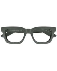 McQueen - Eyewear Rectangle Frame Glasses - Lyst