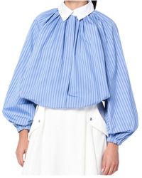 Patou - Striped Balloon Sleeve Shirt - Lyst