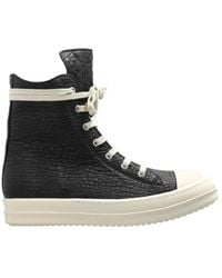 Rick Owens - Round Toe Lace-Up Sneakers - Lyst