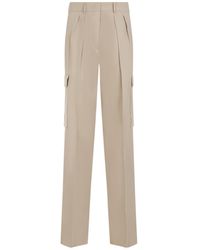 Sportmax - High Waist Straight Leg Trousers - Lyst