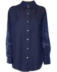 forte_forte - Long Sleeved Denim Shirt - Lyst