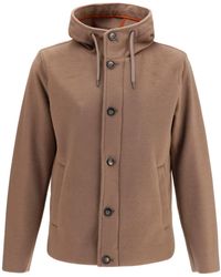 Herno - Hooded Button-Up Jacket - Lyst