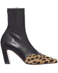 KHAITE - Nevada Leopard Printed Ankle Boots - Lyst