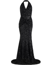 Patou - Sequinned Halterneck Maxi Dress - Lyst