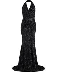 Patou - Sequinned Halterneck Maxi Dress - Lyst
