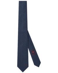 Gucci - Jacquard Embroidered Tie - Lyst