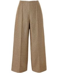 Emilia Wickstead - Sequined Metallic Tweed Wide-Leg Pants - Lyst