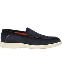 Santoni - Almond-Toe Slip-On Loafers - Lyst