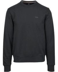 BOSS - Boss Logo Embroidered Crewneck Sweatshirt - Lyst