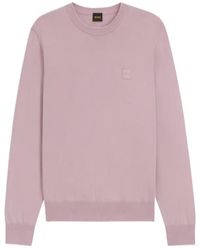 BOSS - Logo-Patch Crew-Neck Sweater - Lyst