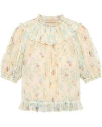 Ulla Johnson - Bubble Short-Sleeved Top - Lyst