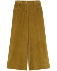Weekend by Maxmara - Cropped Cotton Velvet Trousers - Lyst